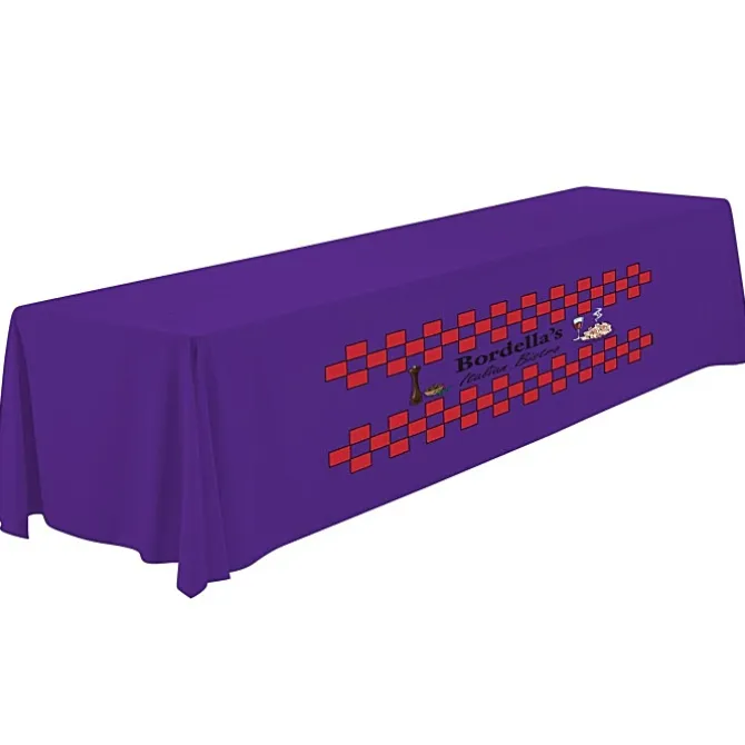Serged Closed-Back Polyester Table Throw - 12 feet