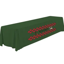 Serged Closed-Back Polyester Table Throw - 12 feet