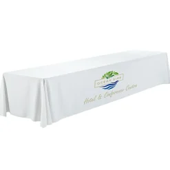Serged Closed-Back Polyester Table Throw - 16 feet