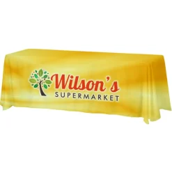 Serged Closed-Back Satin Table Throw - 8 feet