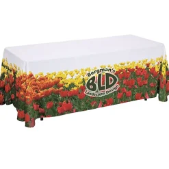 Serged Closed-Back Table Throw - 6 feet - Full Color