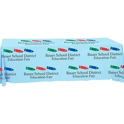 Serged Closed-Back Table Throw - 8 feet - Full Color