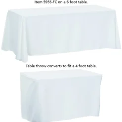 Serged Convertible Table Throw - 4 feet to 6 feet - Full Color