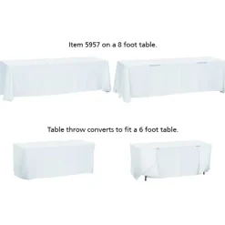Serged Convertible Table Throw - 6 feet to 8 feet - Full Color