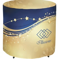 Serged Fitted Round Table Cover - 29 inches - Full Color