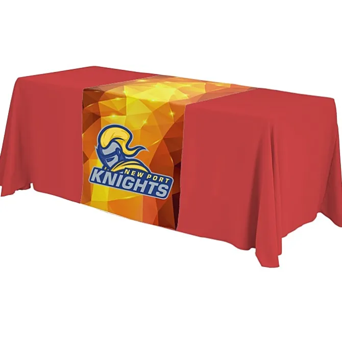 Serged 6-foot Closed-Back Table Throw and Runner Kit - Full Color