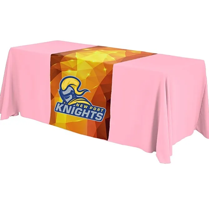 Serged 6-foot Closed-Back Table Throw and Runner Kit - Full Color