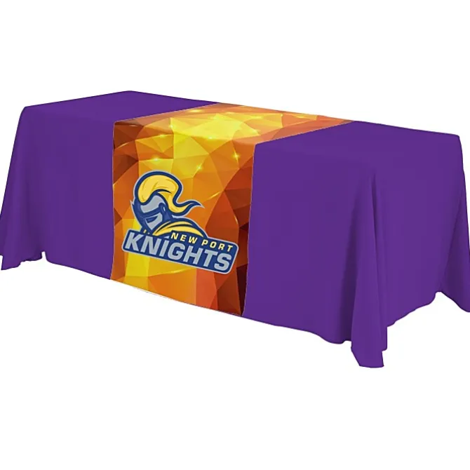 Serged 6-foot Closed-Back Table Throw and Runner Kit - Full Color