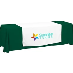 Serged 8-foot Closed-Back Table Throw and Runner Kit