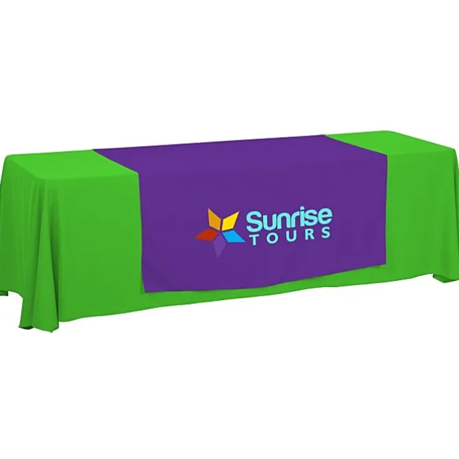 Serged 8-foot Closed-Back Table Throw and Runner Kit