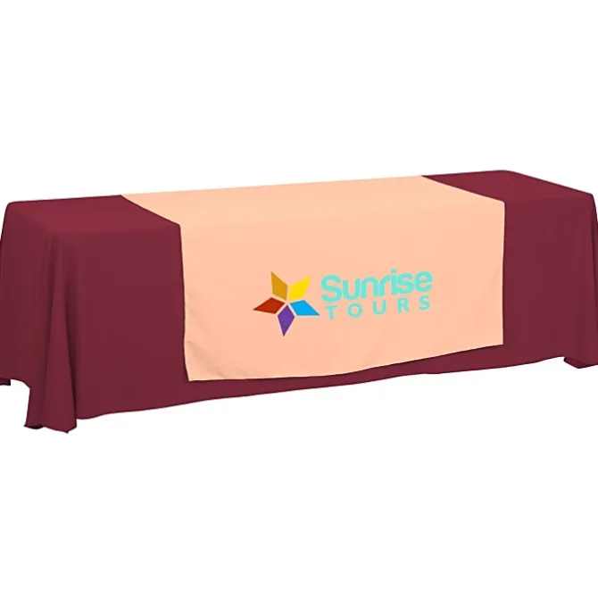 Serged 8-foot Closed-Back Table Throw and Runner Kit