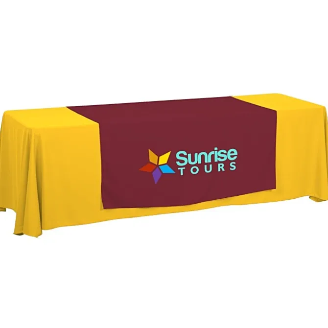Serged 8-foot Closed-Back Table Throw and Runner Kit