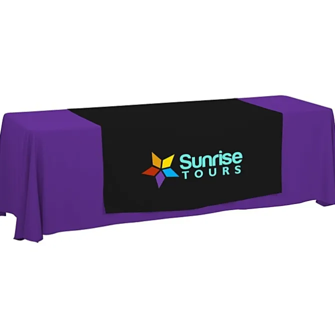 Serged 8-foot Closed-Back Table Throw and Runner Kit