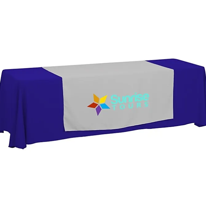 Serged 8-foot Closed-Back Table Throw and Runner Kit