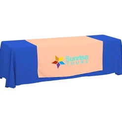 Serged 8-foot Closed-Back Table Throw and Runner Kit