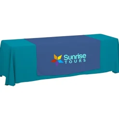 Serged 8-foot Closed-Back Table Throw and Runner Kit