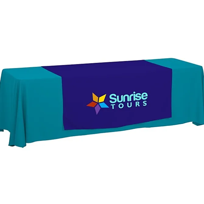 Serged 8-foot Closed-Back Table Throw and Runner Kit