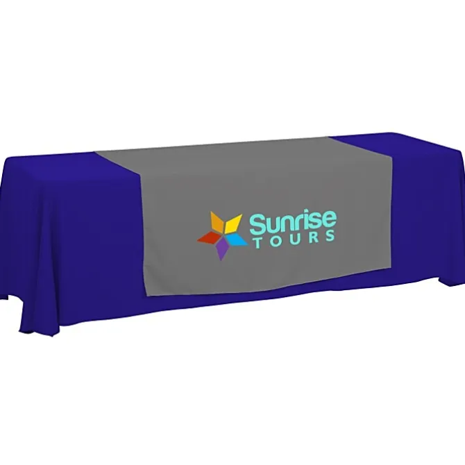 Serged 8-foot Closed-Back Table Throw and Runner Kit
