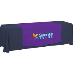 Serged 8-foot Closed-Back Table Throw and Runner Kit