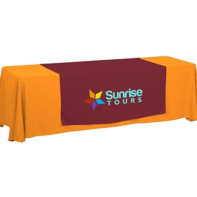 Serged 8-foot Closed-Back Table Throw and Runner Kit