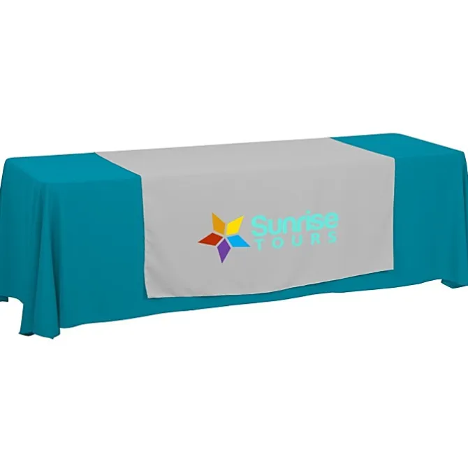 Serged 8-foot Closed-Back Table Throw and Runner Kit