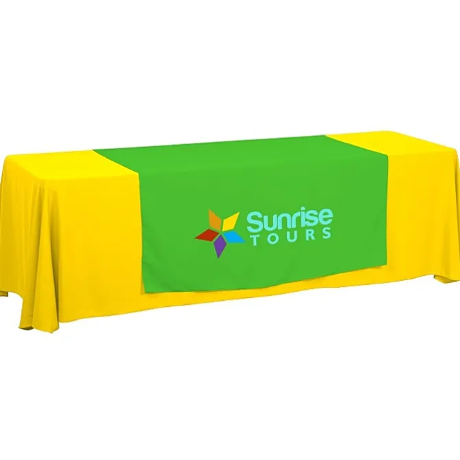 Serged 8-foot Closed-Back Table Throw and Runner Kit