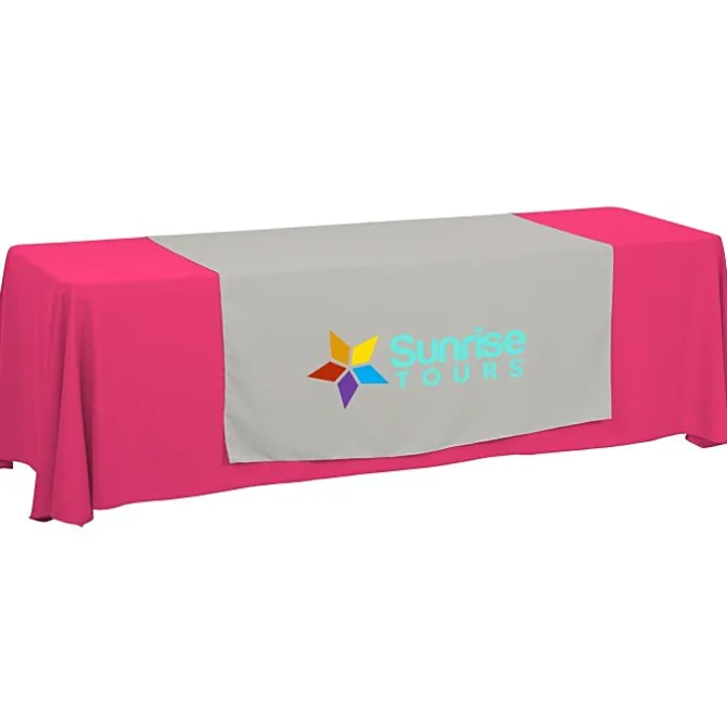 Serged 8-foot Closed-Back Table Throw and Runner Kit