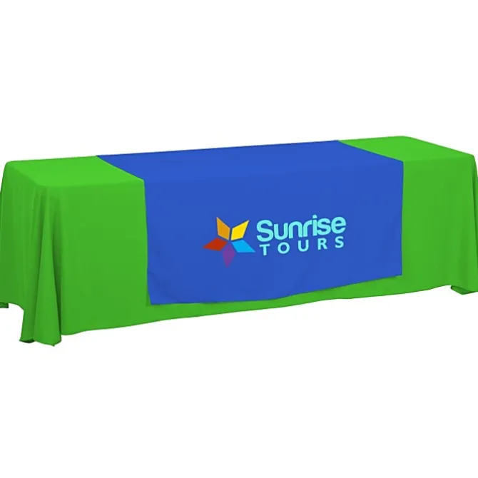 Serged 8-foot Closed-Back Table Throw and Runner Kit