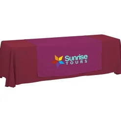 Serged 8-foot Closed-Back Table Throw and Runner Kit