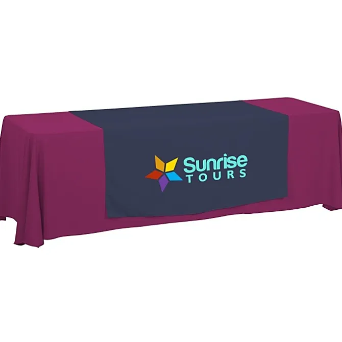 Serged 8-foot Closed-Back Table Throw and Runner Kit