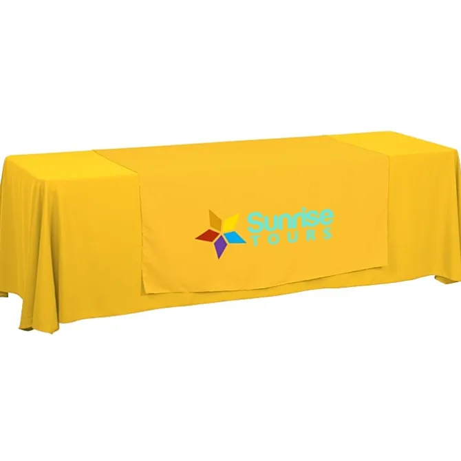 Serged 8-foot Closed-Back Table Throw and Runner Kit