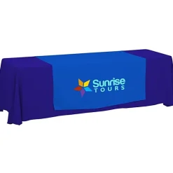 Serged 8-foot Closed-Back Table Throw and Runner Kit
