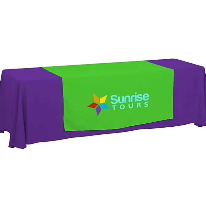 Serged 8-foot Closed-Back Table Throw and Runner Kit