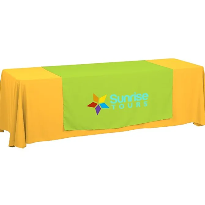 Serged 8-foot Closed-Back Table Throw and Runner Kit