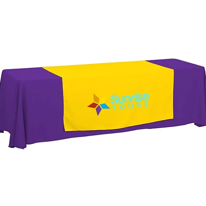 Serged 8-foot Closed-Back Table Throw and Runner Kit