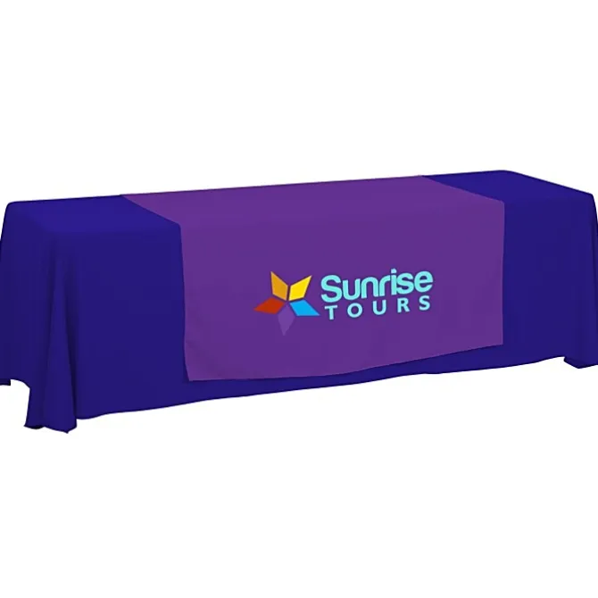 Serged 8-foot Closed-Back Table Throw and Runner Kit
