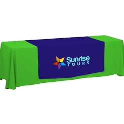 Serged 8-foot Closed-Back Table Throw and Runner Kit