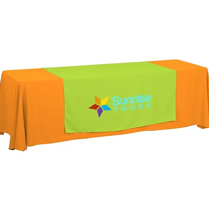 Serged 8-foot Closed-Back Table Throw and Runner Kit