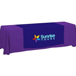 Serged 8-foot Closed-Back Table Throw and Runner Kit