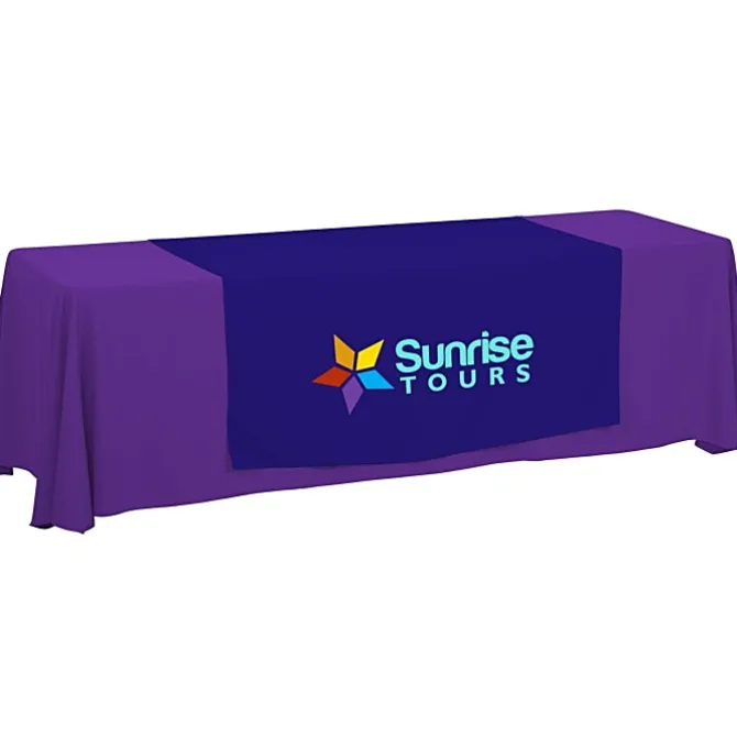 Serged 8-foot Closed-Back Table Throw and Runner Kit