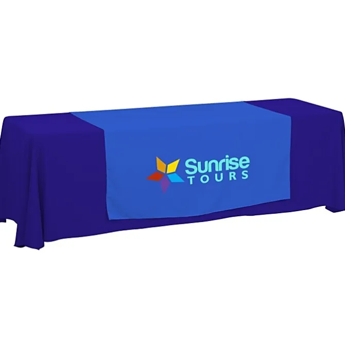 Serged 8-foot Closed-Back Table Throw and Runner Kit