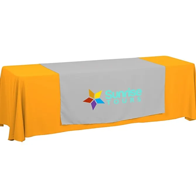 Serged 8-foot Closed-Back Table Throw and Runner Kit