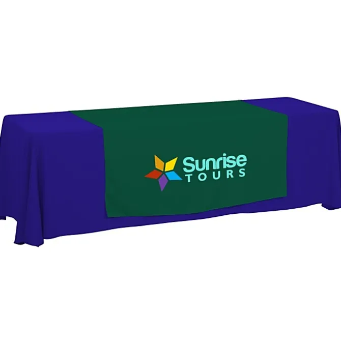 Serged 8-foot Closed-Back Table Throw and Runner Kit