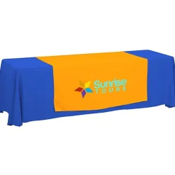 Serged 8-foot Closed-Back Table Throw and Runner Kit