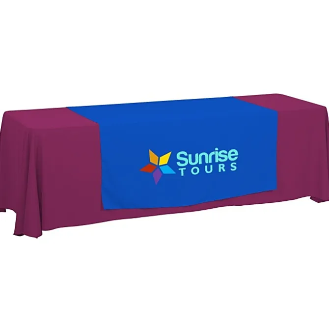 Serged 8-foot Closed-Back Table Throw and Runner Kit