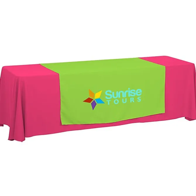 Serged 8-foot Closed-Back Table Throw and Runner Kit
