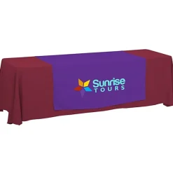 Serged 8-foot Closed-Back Table Throw and Runner Kit