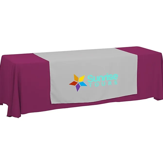 Serged 8-foot Closed-Back Table Throw and Runner Kit