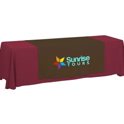 Serged 8-foot Closed-Back Table Throw and Runner Kit