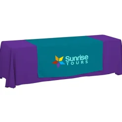 Serged 8-foot Closed-Back Table Throw and Runner Kit